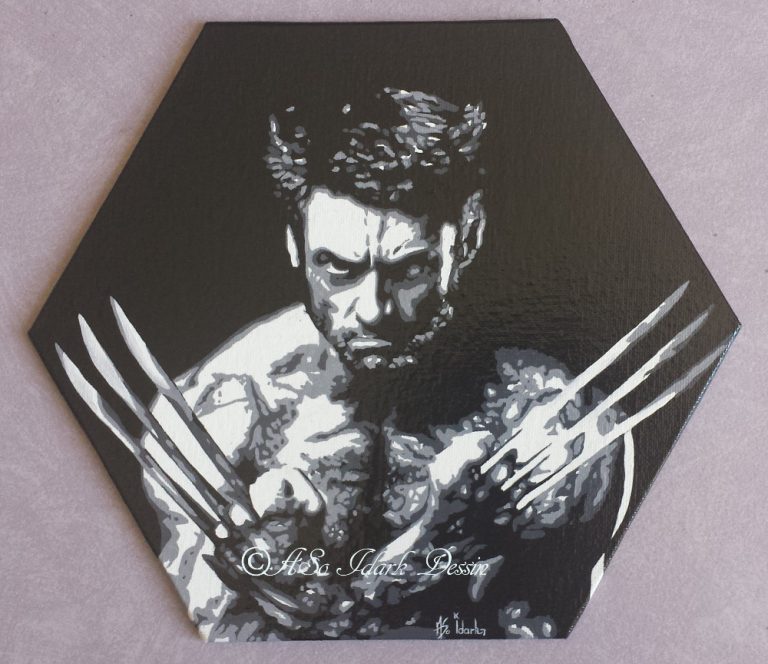 1119 Wolverine portrait d’après photo hugh jackman pop art new art ...